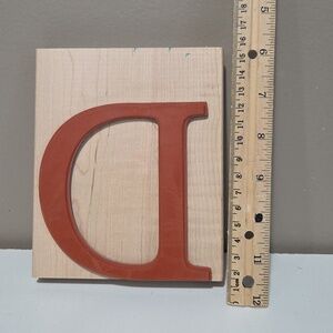 D Monogram Capital letter Rubber stamp